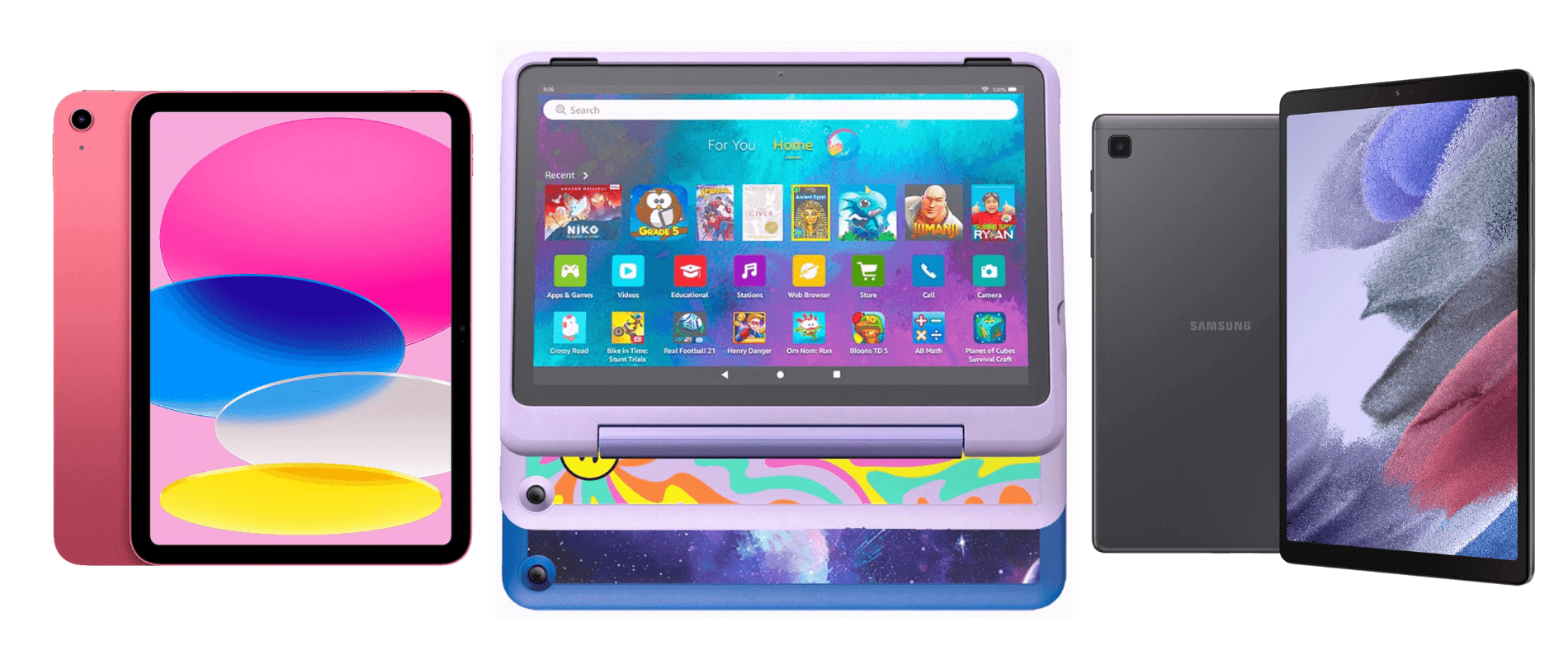 Selection of three top tablets for kid 2024